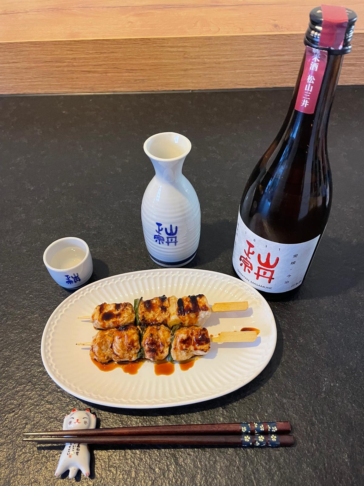Junmai Sake zu Yakitori Chicken: Foodpairing + Rezept