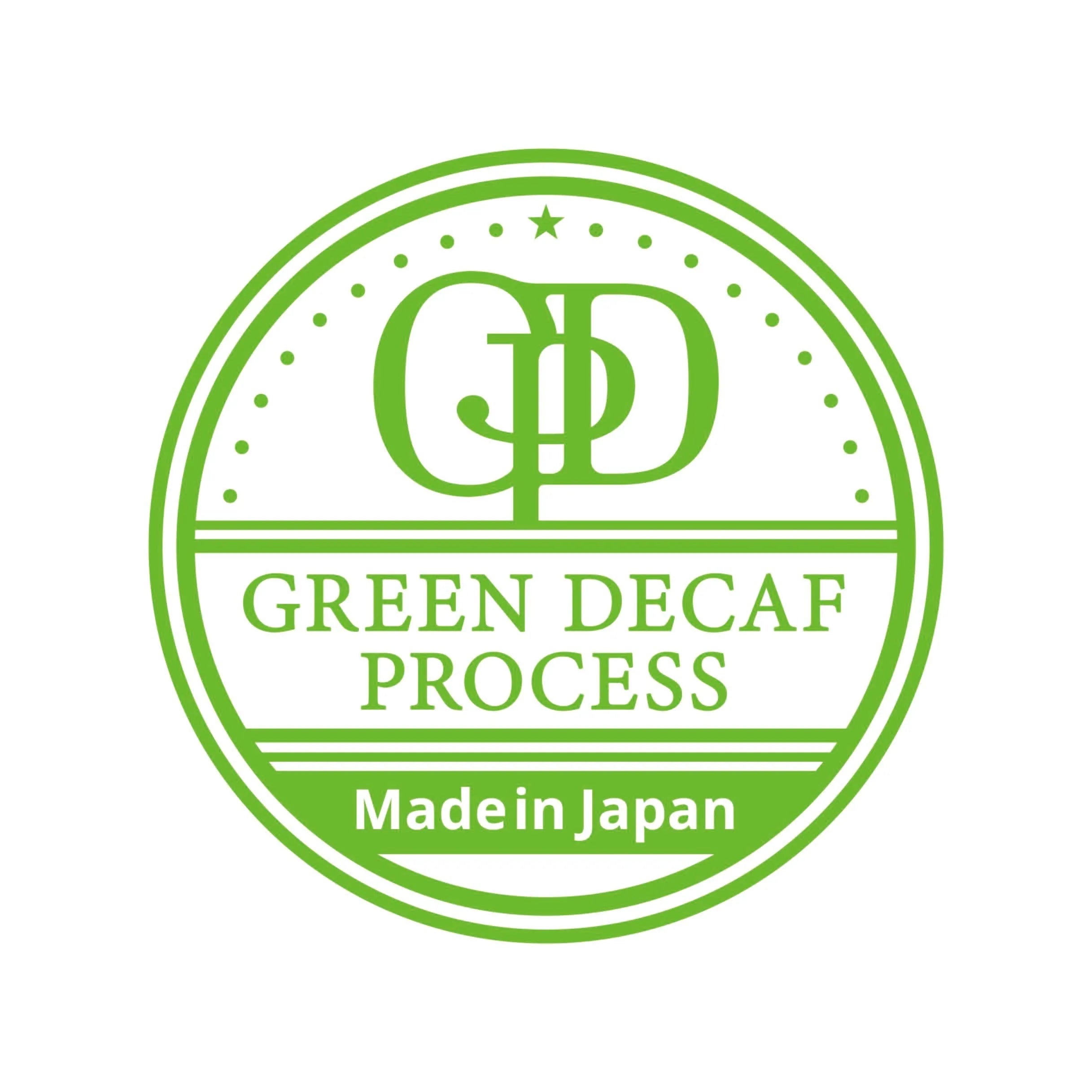 Green Decaf Process Made in Japan Logo